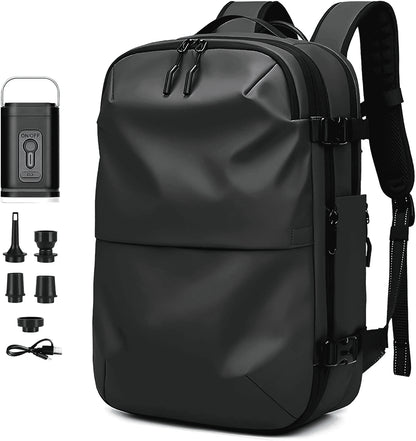 Airpack Expandable Backpack Vacuum with Pump, Anti-Theft Lock, and Compression Bag, Vacpack for Men and Women