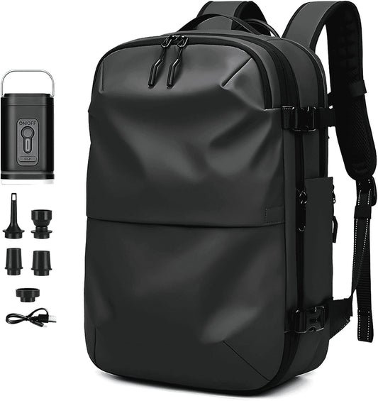 Airpack Expandable Backpack Vacuum with Pump, Anti-Theft Lock, and Compression Bag, Vacpack for Men and Women